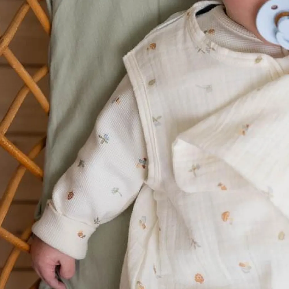 Little Dutch Slaapzak zomer hydrofiel 110 cm - Wit - Maat 110 cm - Forest Friends - Forest Treasures