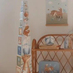 Little Dutch Stapelblokken - Blauw - Forest Friends