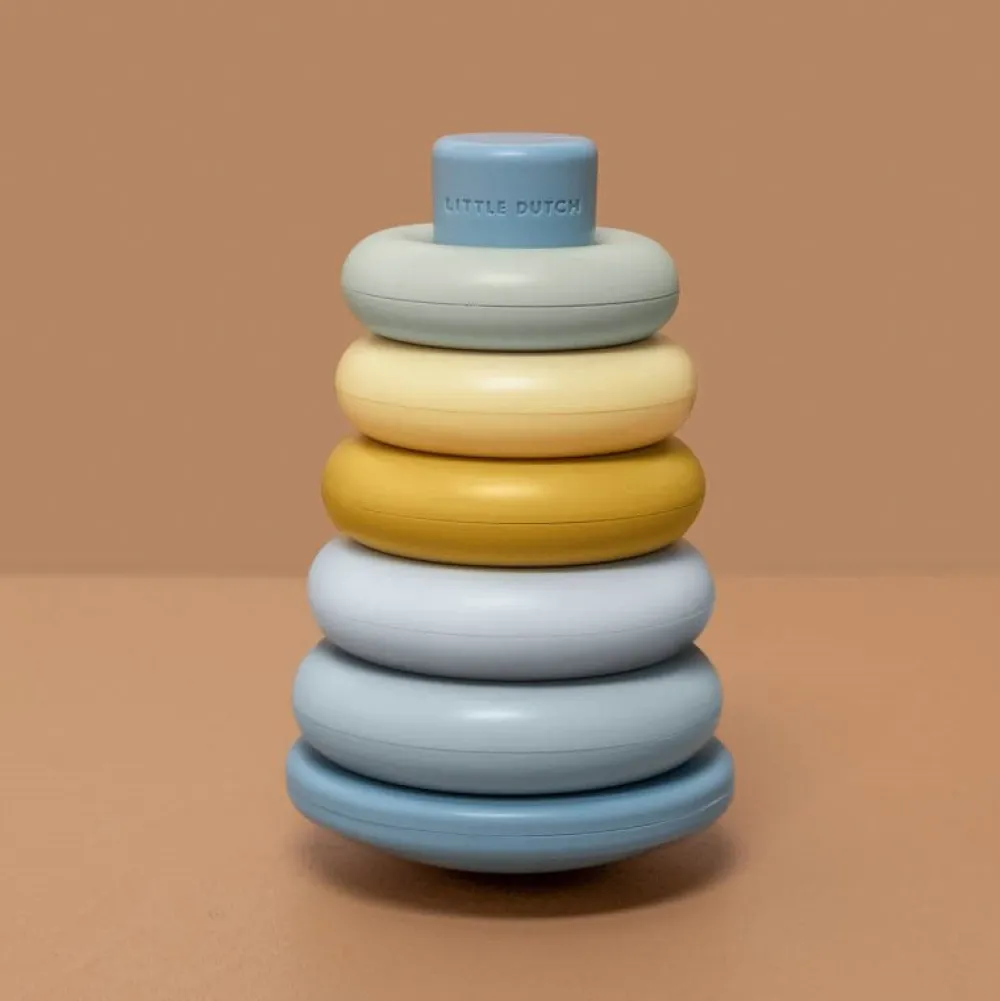 Little Dutch Stapelringen Blauw kunststof
