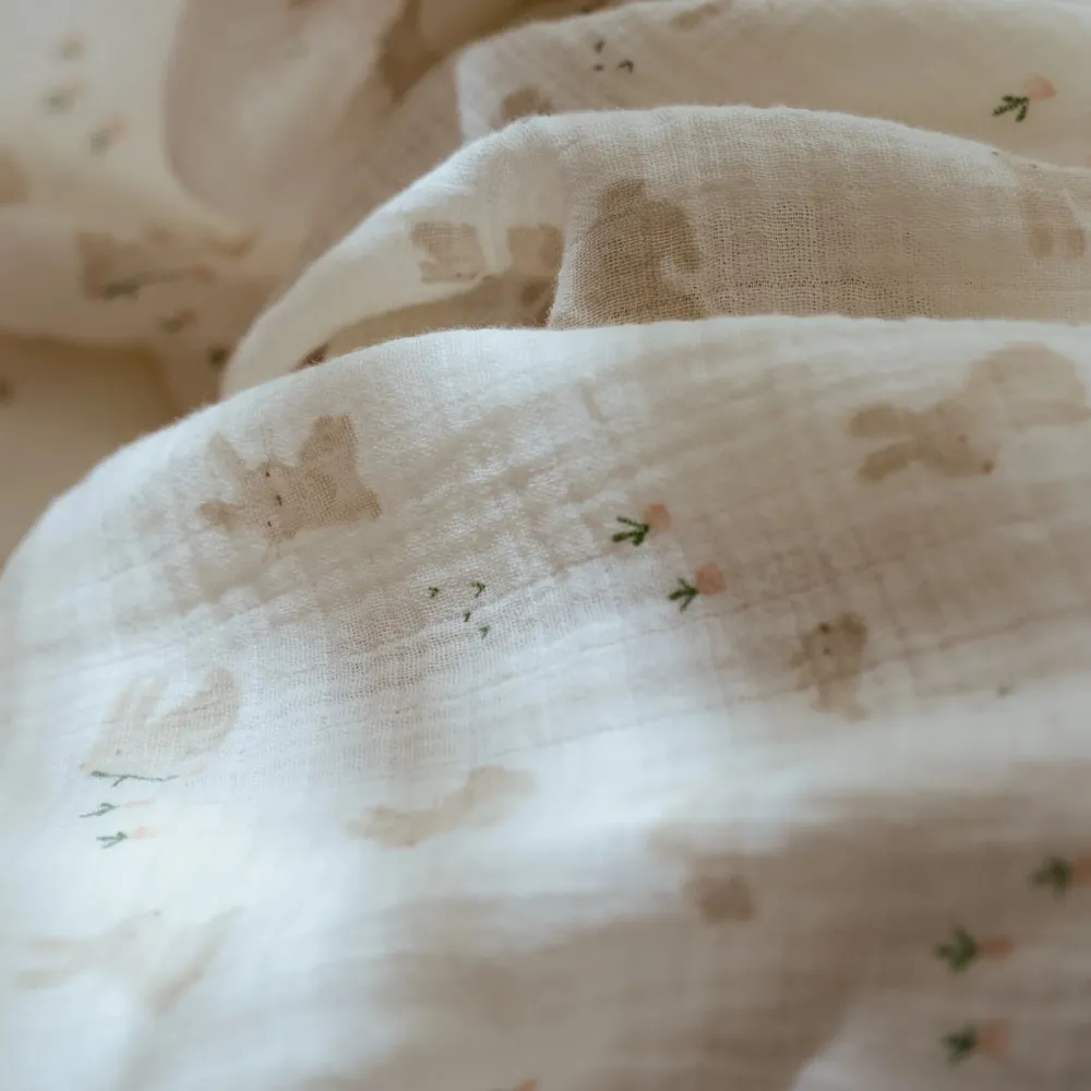 Little Dutch Swaddle - Wit - 120 cm - Newborn Naturals - Baby Bunny