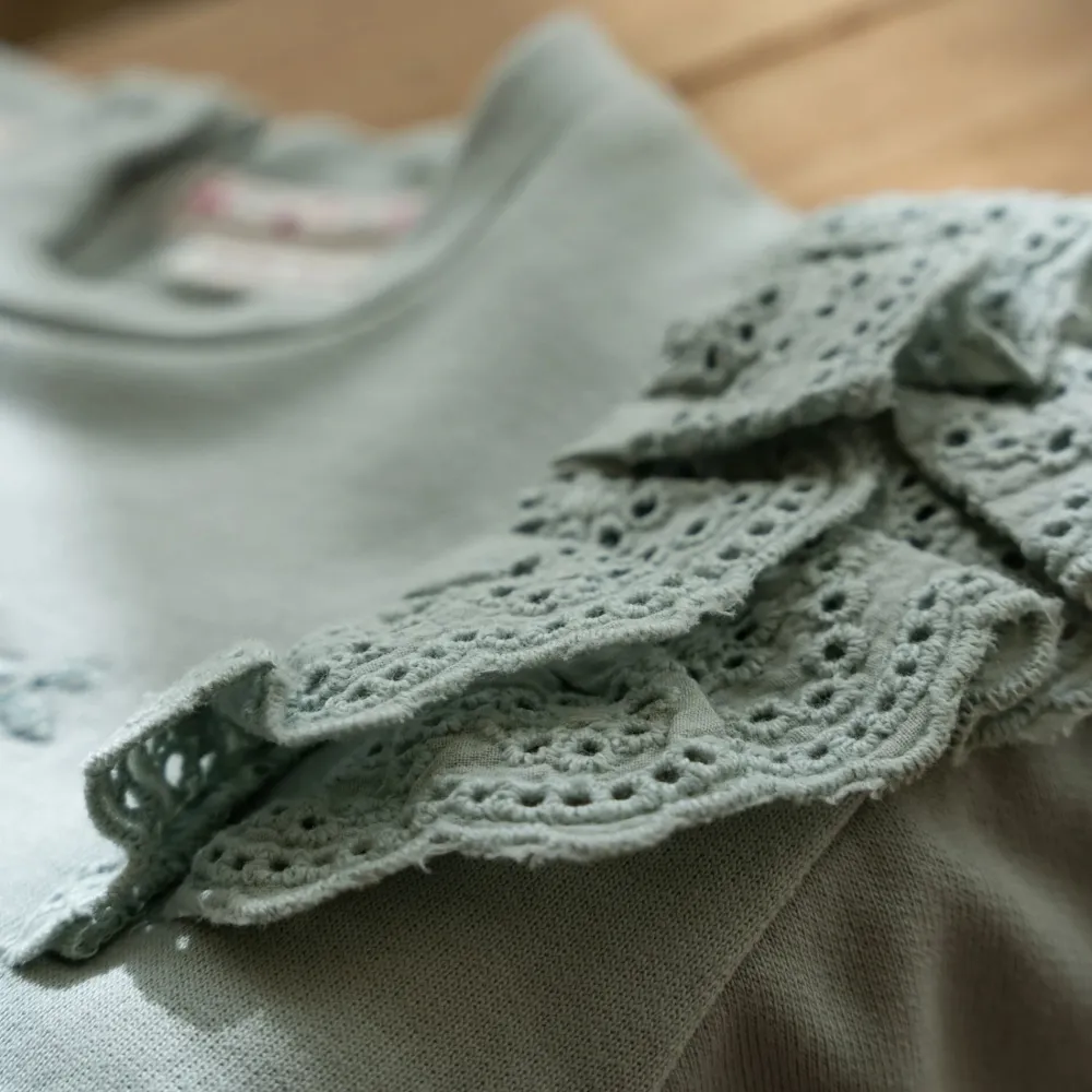 Little Dutch Sweater - Ruches - Groen - Fairy Garden