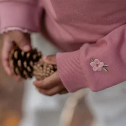 Little Dutch Sweater met kraag - Roze - Fairy Garden