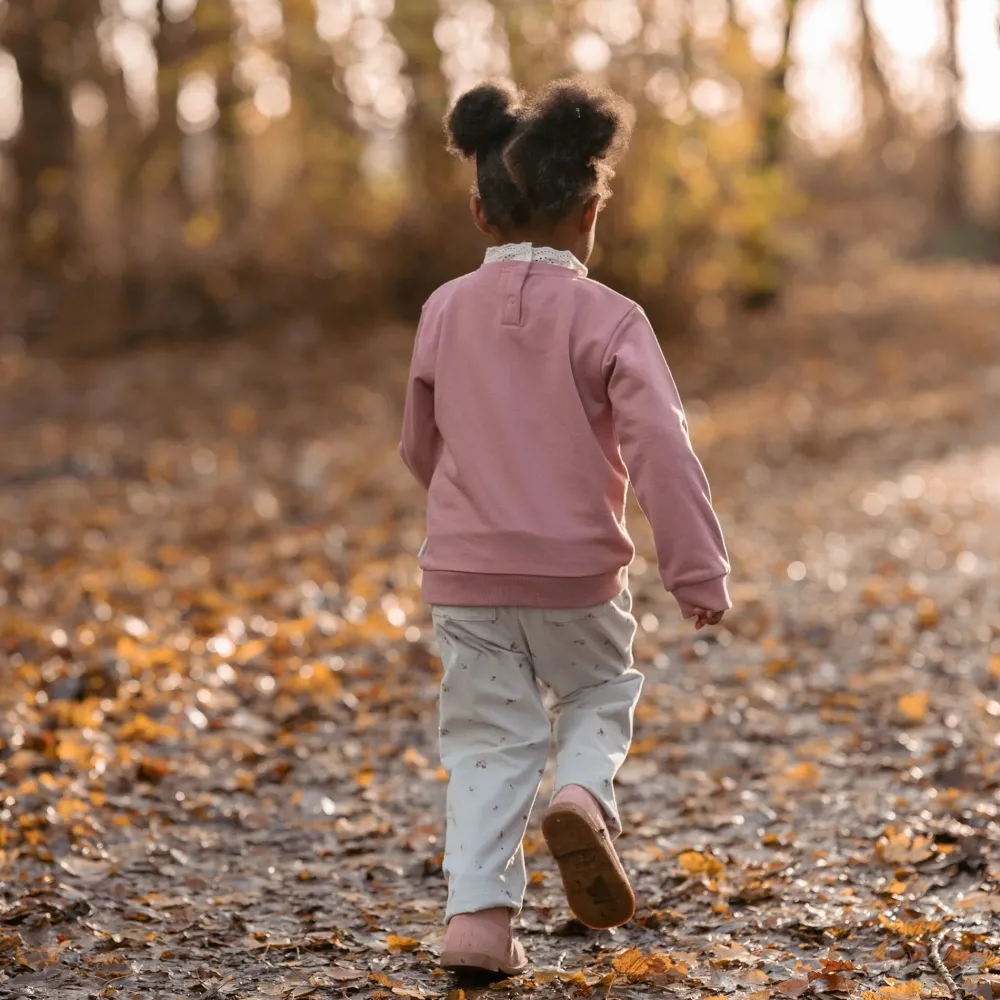 Little Dutch Sweater met kraag - Roze - Fairy Garden