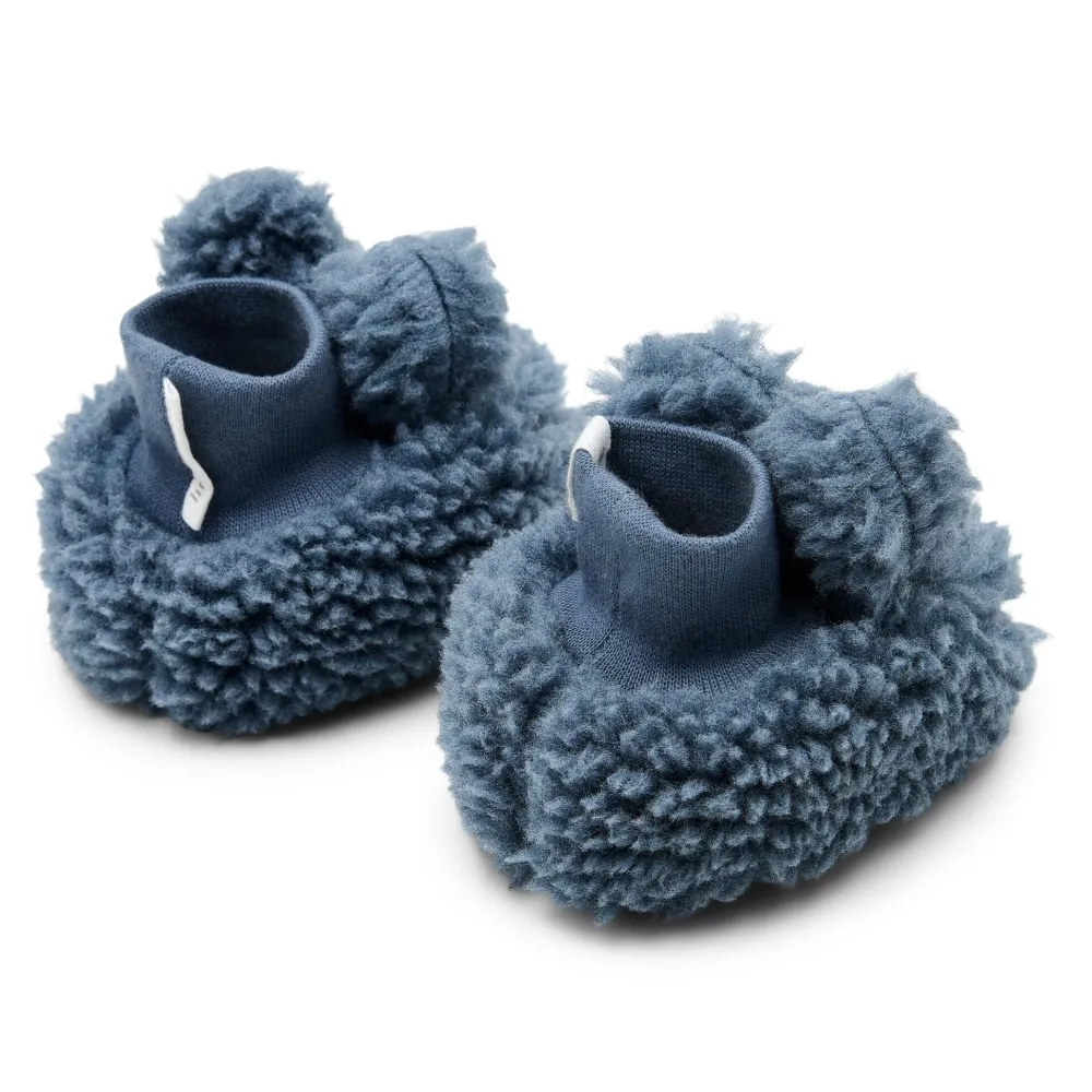 Little Dutch Teddy slofjes - Blauw - Newborn Naturals