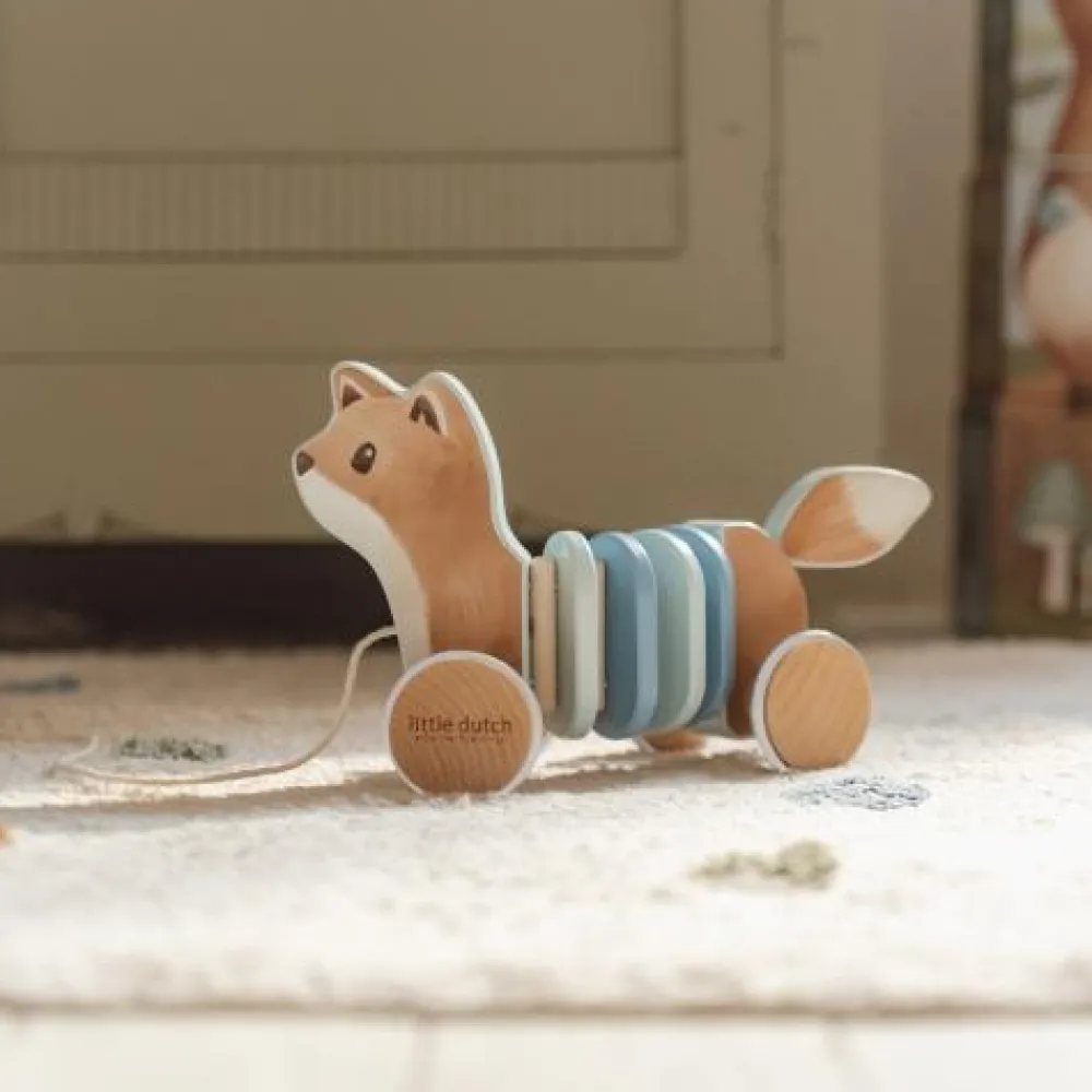 Little Dutch Trekdier Vos - Blauw - Forest Friends