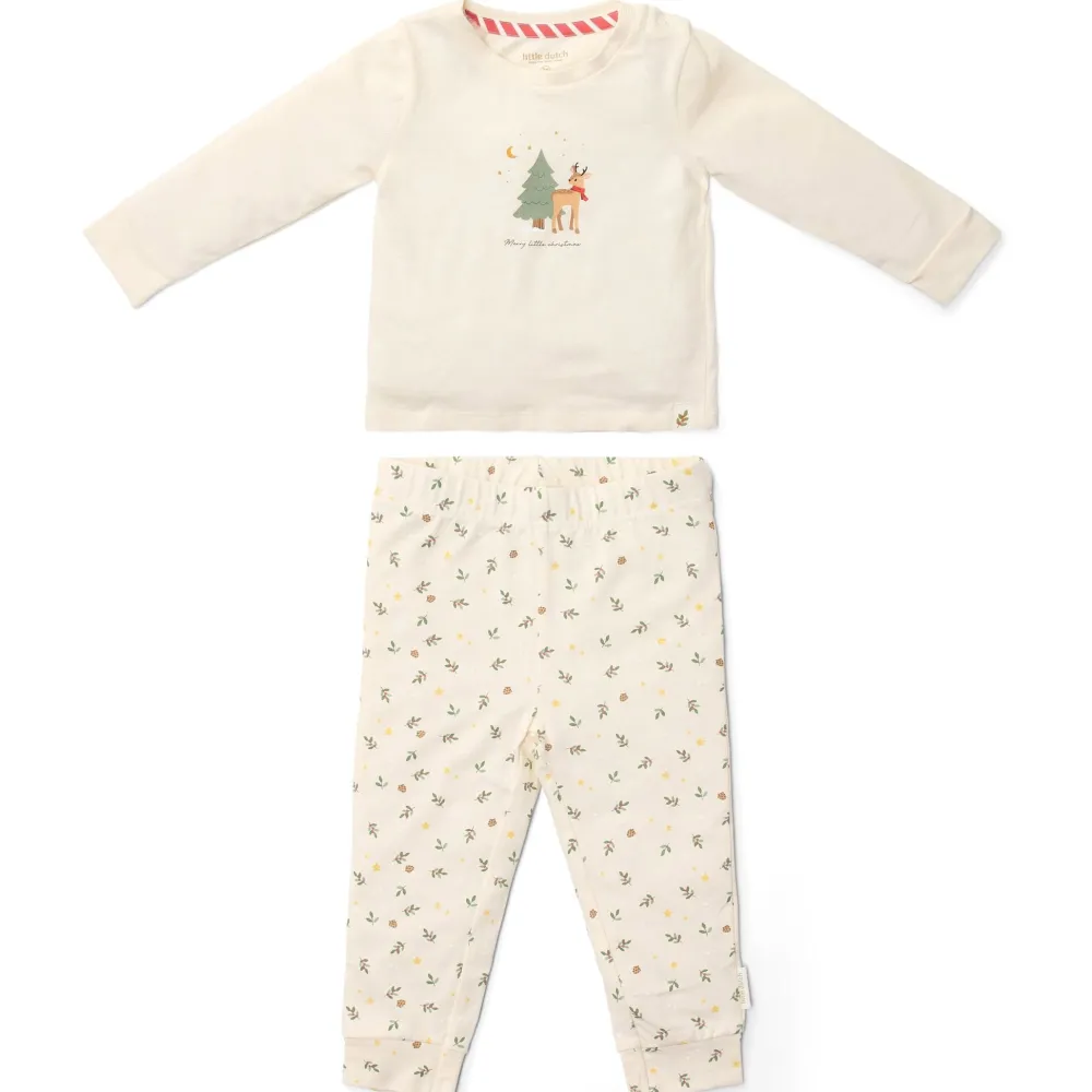 Little Dutch Tweedelige kerst pyjama – Beige