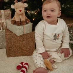 Little Dutch Tweedelige kerst pyjama – Beige