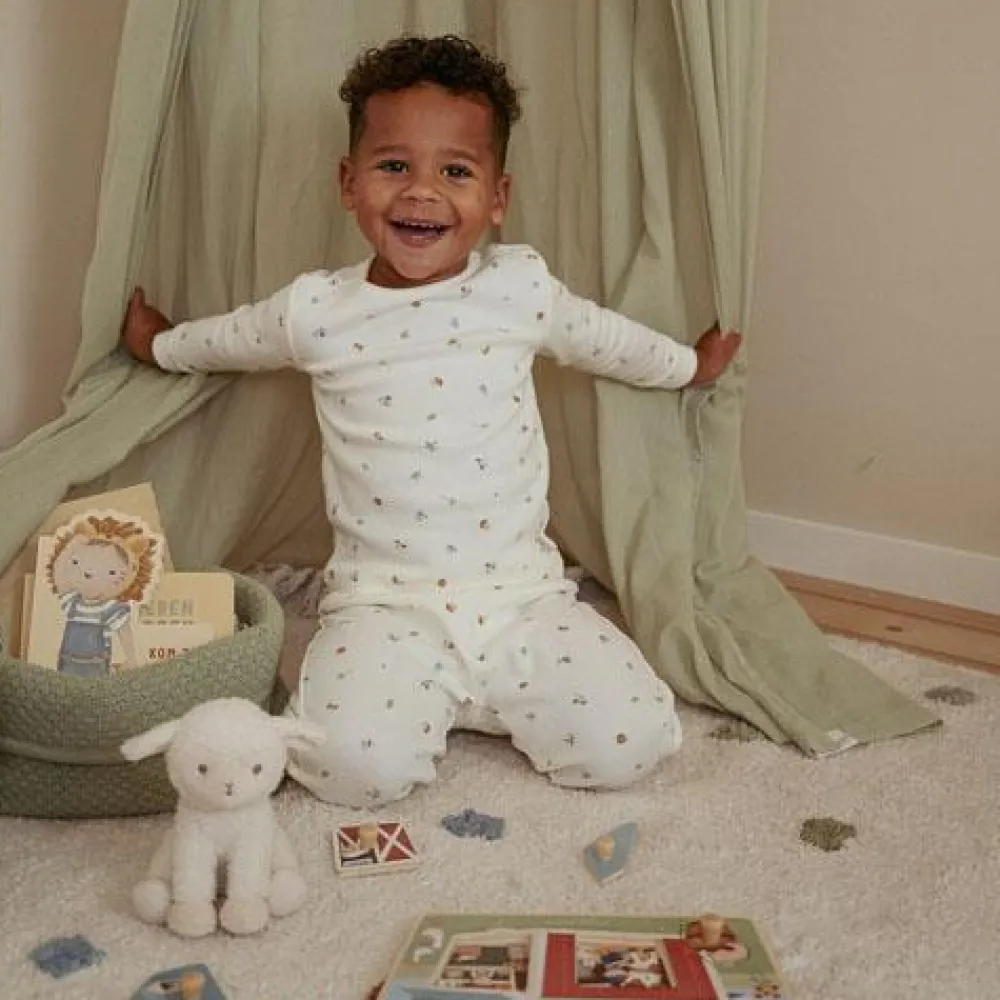 Little Dutch Tweedelige pyjama - Wit - Forest Friends - Forest Treasures