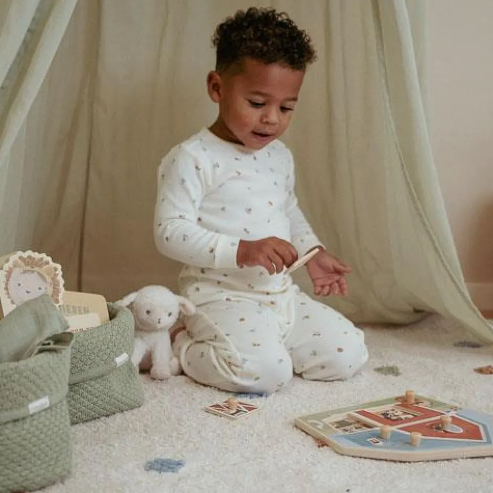 Little Dutch Tweedelige pyjama - Wit - Forest Friends - Forest Treasures