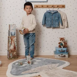 Little Dutch Vloerkleed paddenstoel - Blauw - Forest Friends