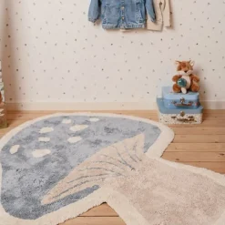 Little Dutch Vloerkleed paddenstoel - Blauw - Forest Friends