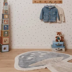 Little Dutch Vloerkleed paddenstoel - Blauw - Forest Friends