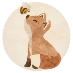 Little Dutch Vloerkleed vos - Beige - Forest Friends