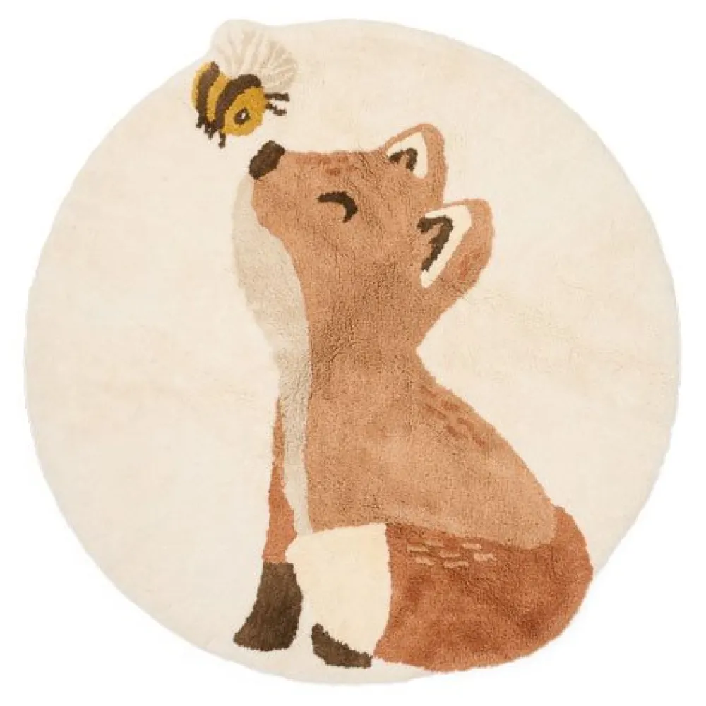 Little Dutch Vloerkleed vos - Beige - Forest Friends