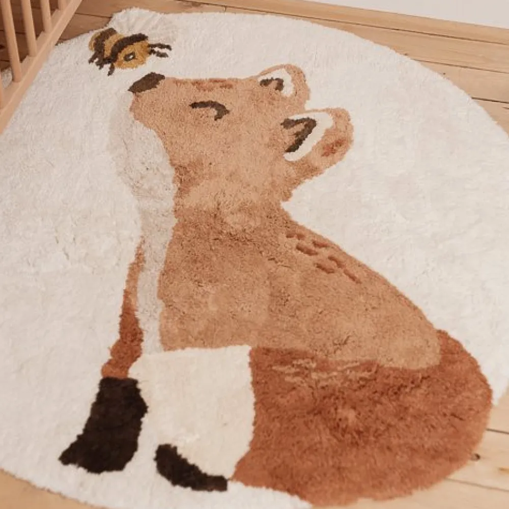 Little Dutch Vloerkleed vos - Beige - Forest Friends