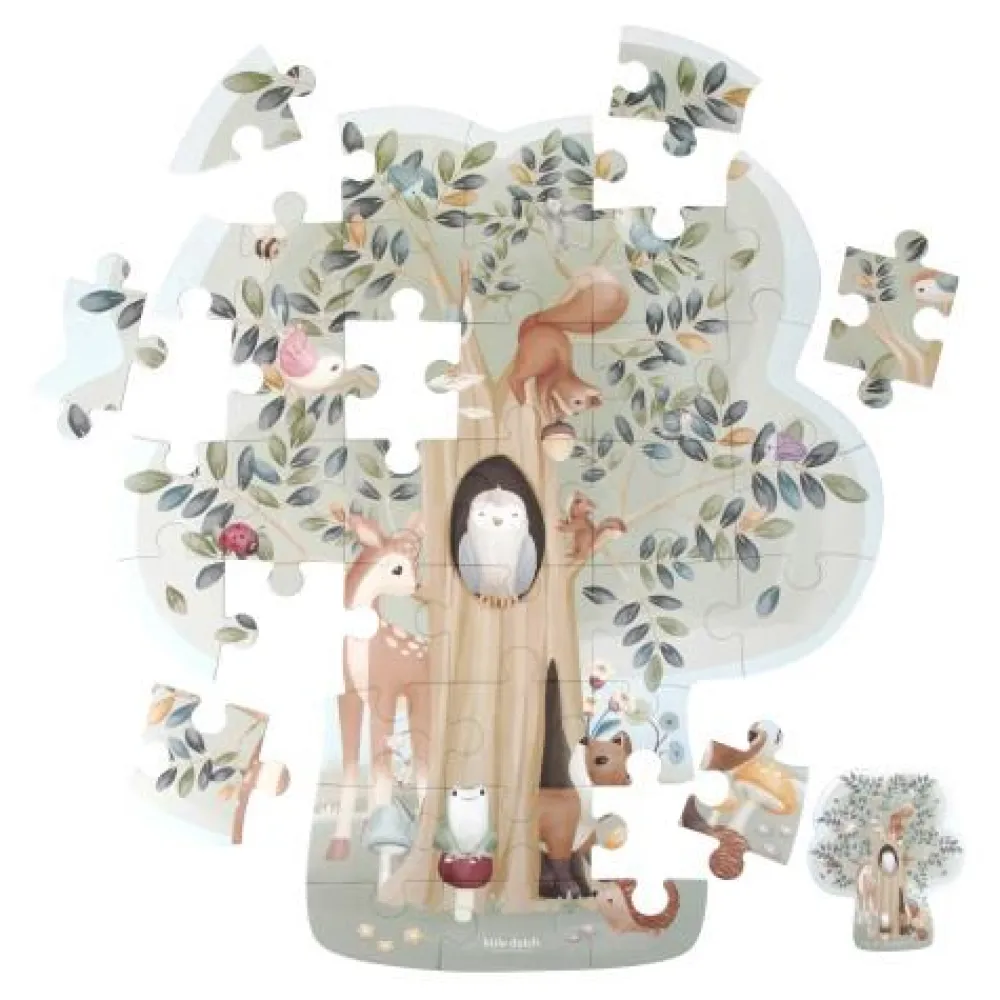 Little Dutch Vloerpuzzel - Blauw - Forest Friends