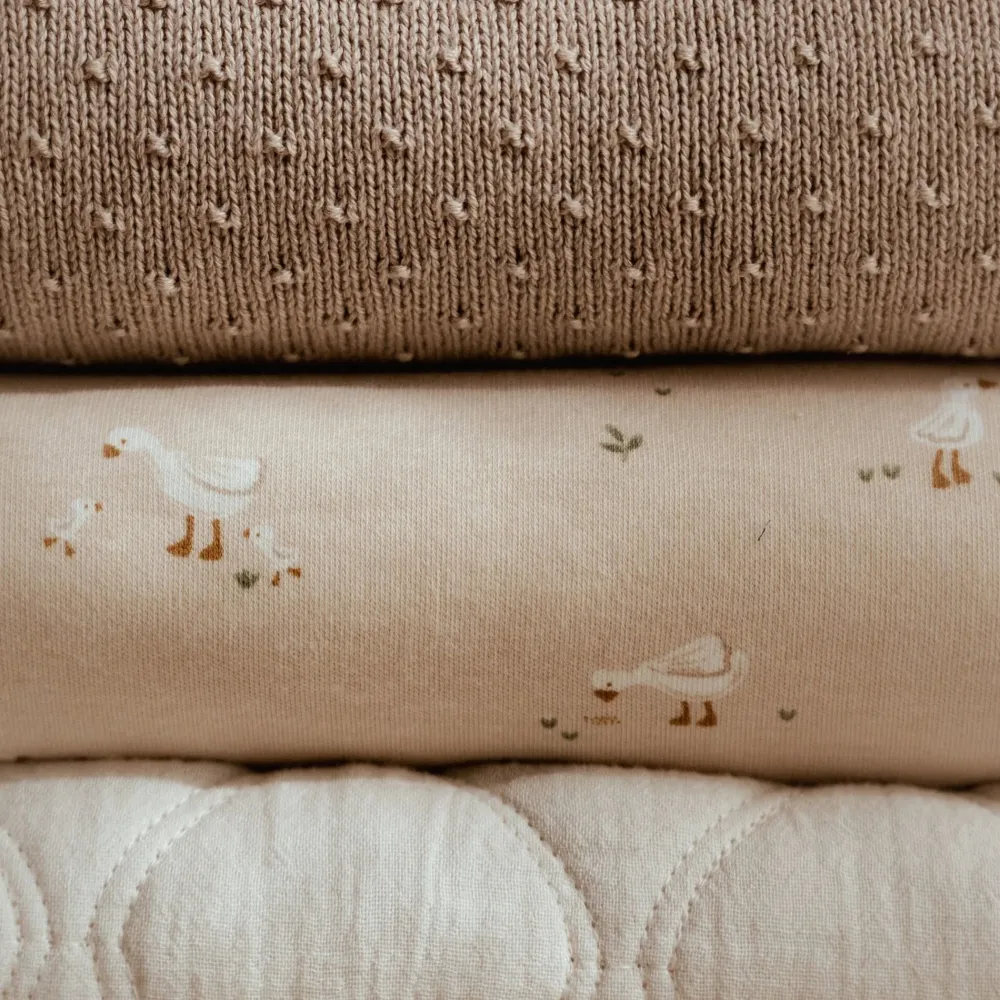 Little Dutch Wiegdeken - Fleece - Beige - Newborn Naturals - Little Goose