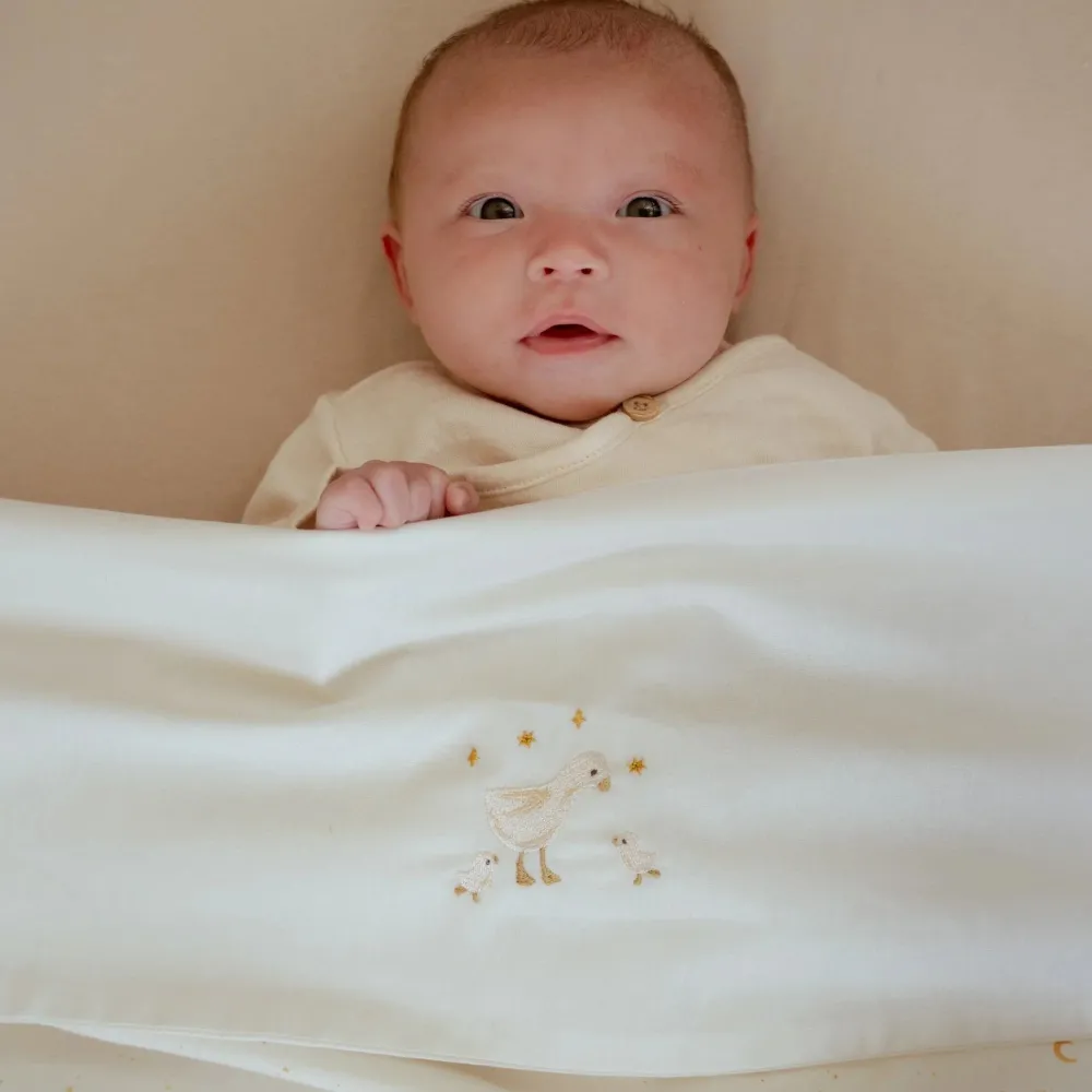 Little Dutch Wieglaken - Wit - Newborn Naturals - Little Goose