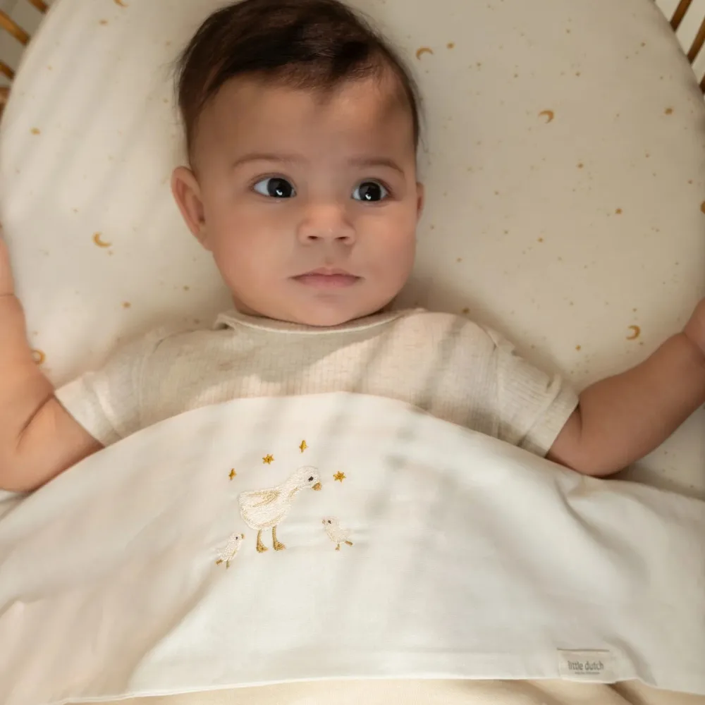 Little Dutch Wieglaken - Wit - Newborn Naturals - Little Goose