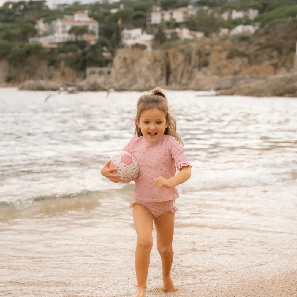Little Dutch Zwemshirt korte mouw - Lichtroze - Sunny Flowers