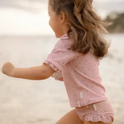 Little Dutch Zwemshirt korte mouw - Lichtroze - Sunny Flowers