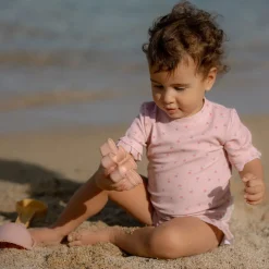 Little Dutch Zwemshirt korte mouw - Lichtroze - Sunny Flowers