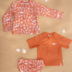 Little Dutch Zwemshirt korte mouw - Rood - Sea Life