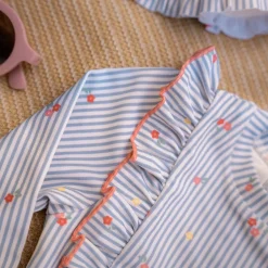 Little Dutch Zwemshirt lange mouw - Blauw - Sunny Flowers